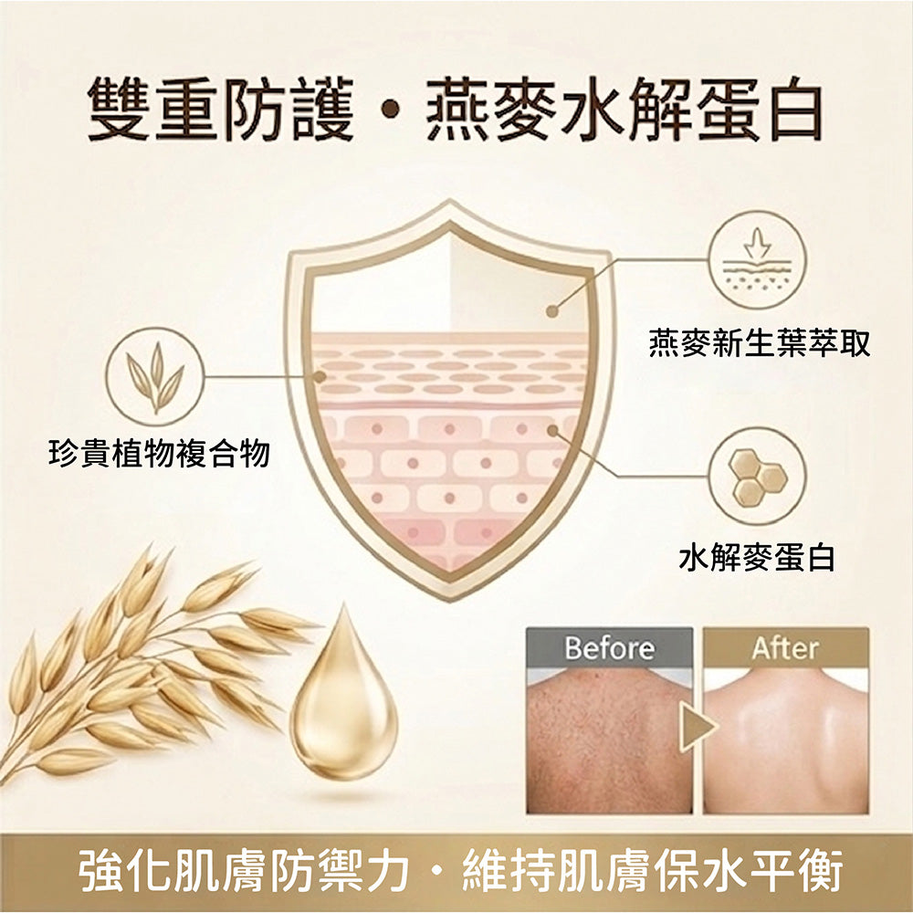 100%燕麥水解麥蛋白防護保濕沐浴乳
